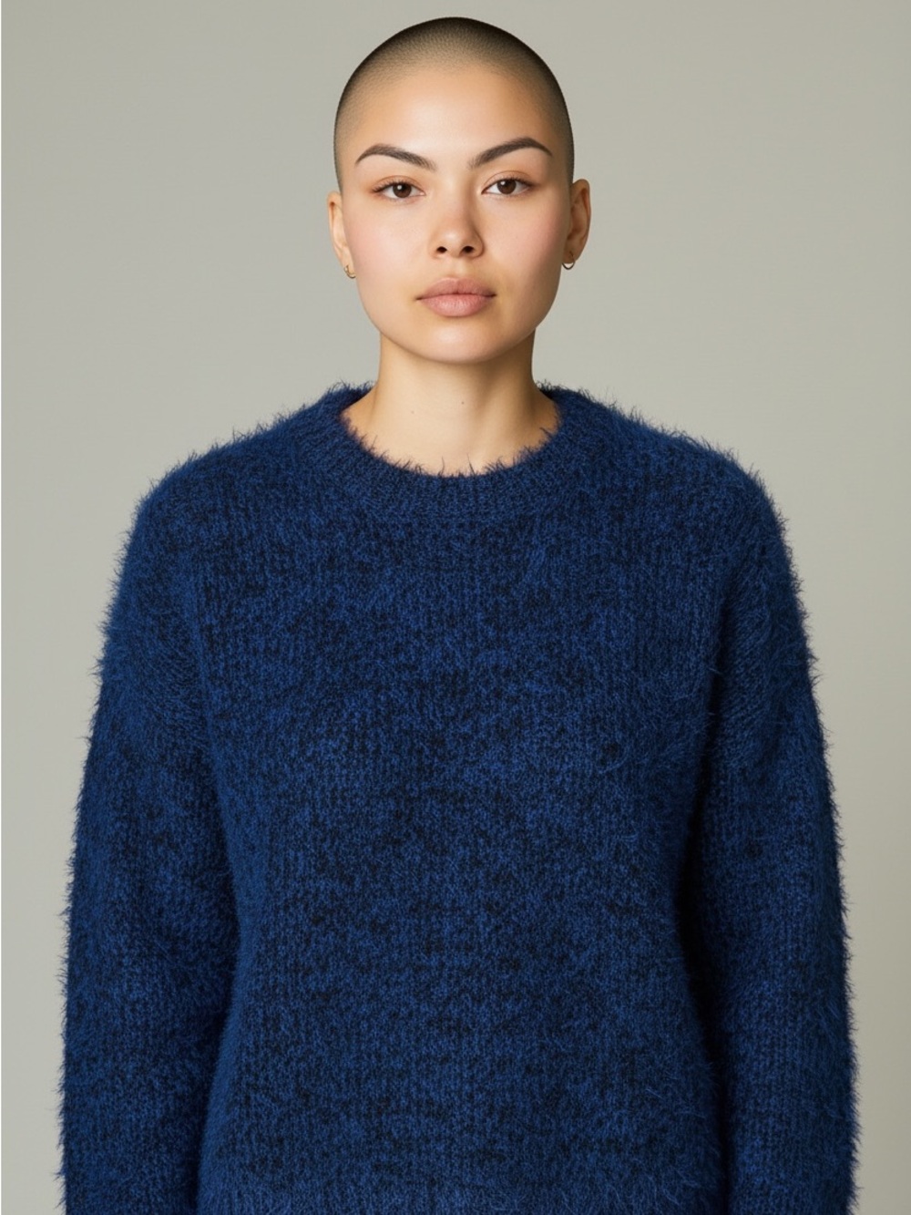H&M Deep Blue Textured Sweater